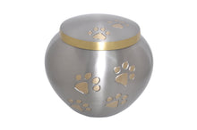 Gold Paw Print Urn for Pet Dog or Cat Ashes | Love to Treasure