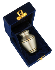 Miniature Silver and Gold Keepsake Urn with Optional Personalised Engraving