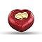 Large Red and Gold Enamel Heart of Heaven Contemporary Adult Urn