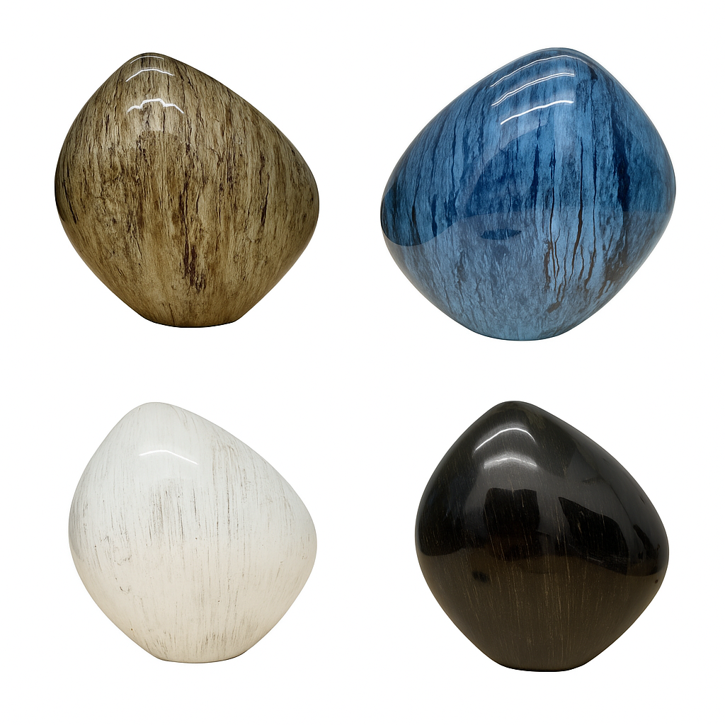 Large Aluminum Marble Stone Effect Adult Brass Urn