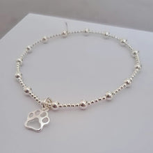 Sterling Silver Paw Design Stacking Bracelet