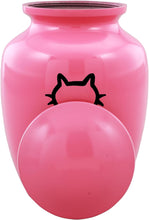 Pink Cat Urn with Optional Personalisation