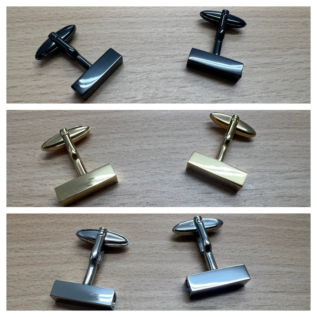 Cuff Links to hold Cremation Ashes - With Optional Personalisation