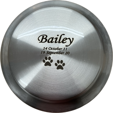 Stainless Steel Large Pet Cremation Urn with Optional Personalisation