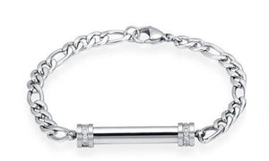 Cylinder Link Chain Urn Bracelet with Option Personalised Engraving