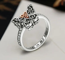 Silver Butterfly Cremation Urn Ring