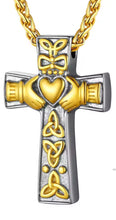 Celtic Heart Cross - Cremation Urn Pendant with Optional Personalisation