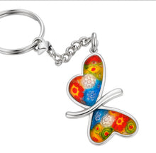 Murano Butterfly Cremation Urn Keychain