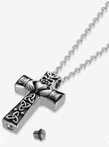 Celtic Heart Cross - Cremation Urn Pendant with Optional Personalisation