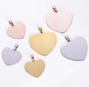 Premium Heart Shaped Cremation Urns Tags - Engraved