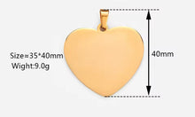 Premium Heart Shaped Cremation Urns Tags - Engraved