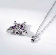 Purple or Blue Vintage Butterfly Cremation Urn Pendant