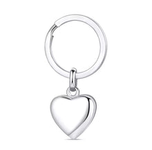 Gold or Silver Heart Keyring Cremation Urn with Optional Personalisation