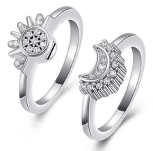 Moon and Sun Stacking Cremation Urn Ring