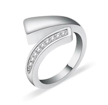Contemporary Crystal Twist Cremation Ring