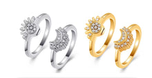 Moon and Sun Stacking Cremation Urn Ring