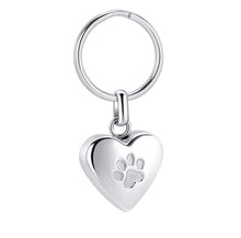 Paw Heart Cremation Urn Keychain with Optional Personalisation