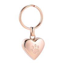 Paw Heart Cremation Urn Keychain with Optional Personalisation