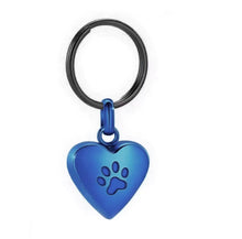 Paw Heart Cremation Urn Keychain with Optional Personalisation