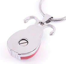 Silver and Red Ladybird Cremation Urn Pendant
