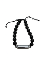 Adjustable Casual Lava Stone Urn Bracelet - Memorial Ash Keepsake Jewellery - With Optional Personalised Engraved