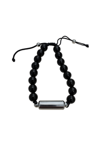 Adjustable Casual Lava Stone Urn Bracelet - Memorial Ash Keepsake Jewellery - With Optional Personalised Engraved