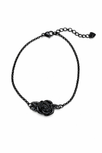 Black Rose Cremation Urn Bracelet - Memorial Ash Keepsake Jewelry