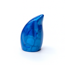 Miniature Blue Enamel Teardrop Aluminium Keepsake Urn