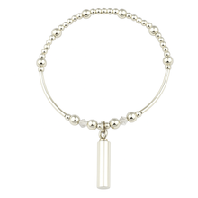 Sterling Silver Vintage Cylinder Cremation Urn Stacking Bracelet