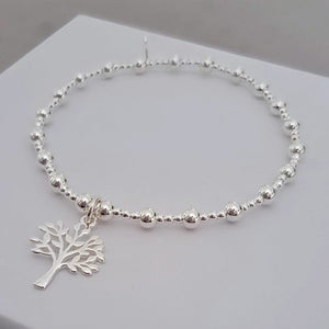 Sterling Silver Tree of Life Stacking Bracelet