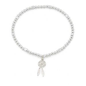 Sterling Silver Dreamcatcher Stacking Bracelet