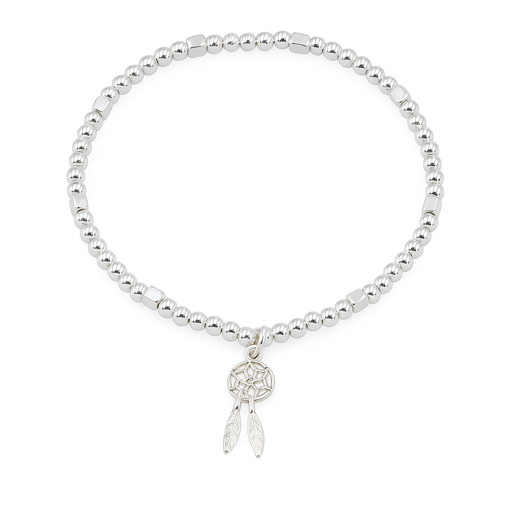 Sterling Silver Dreamcatcher Stacking Bracelet