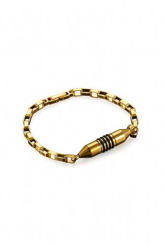 Gold Coloured Steel Cremation Urn Bracelet