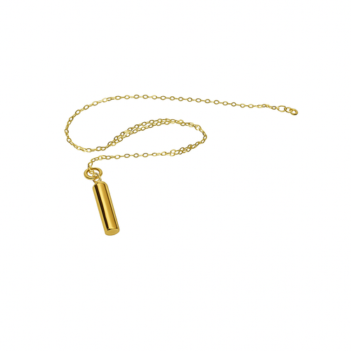 9ct Gold Cylinder Cremation Urn Pendant