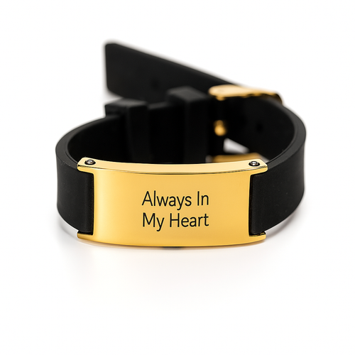Contemporary Black and Gold Urn Bracelet with Optional Personalised Engraving