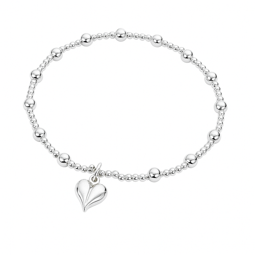 Sterling Silver Heart Stacking Bracelet