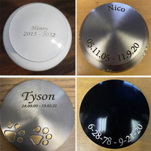 Silver with Gold Paw Prints Urn for Pet Dog or Cat Ashes