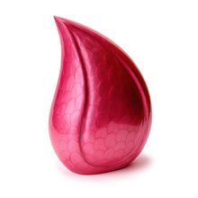 Large Pink  Aluminium Teardrop Adult Urn