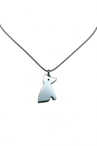 Dog Shape with Crystal Cremation Urn Pendant - Optional Personalisation