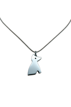 Dog Shape with Crystal Cremation Urn Pendant - Optional Personalisation