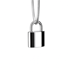 Silver Padlock Personalised Cremation Urn Pendant