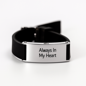 Contemporary Black and Silver Urn Bracelet with Optional Personalised Engraving No