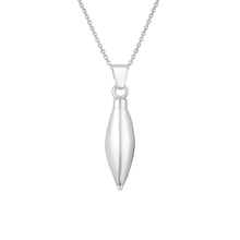 Sterling Silver Long Teardrop Cremation Urn Pendant