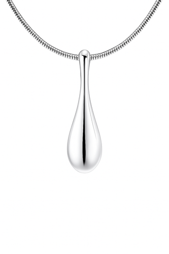 Sterling Silver Contemporary Teardrop Cremation Urn Pendant
