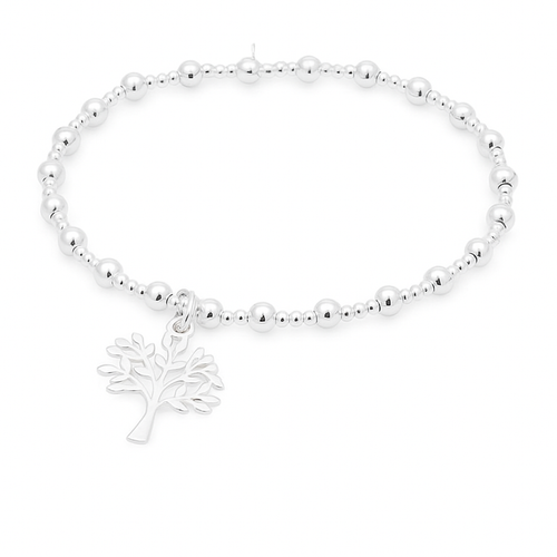 Sterling Silver Tree of Life Stacking Bracelet