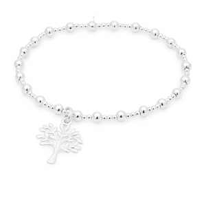 Sterling Silver Tree of Life Stacking Bracelet