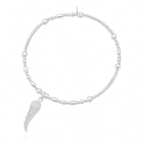 Sterling Silver Angel Wing Stacking Bracelet
