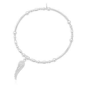 Sterling Silver Angel Wing Stacking Bracelet