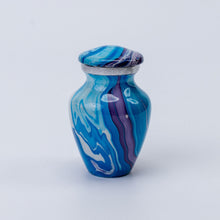 Miniature Purple and Blue Marble Effect Keepsake Urn