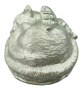 Silver Angel Cat Urn for Pet Ashes | Love to Treasure